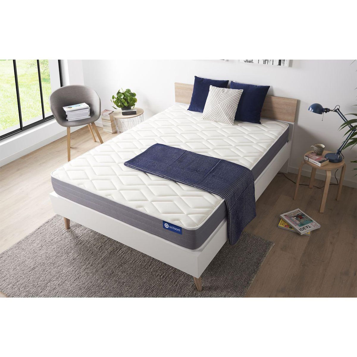 ACTISOM ACTISOM Matelas Latex et mémoire de forme 120x200 cm 5zones de confort