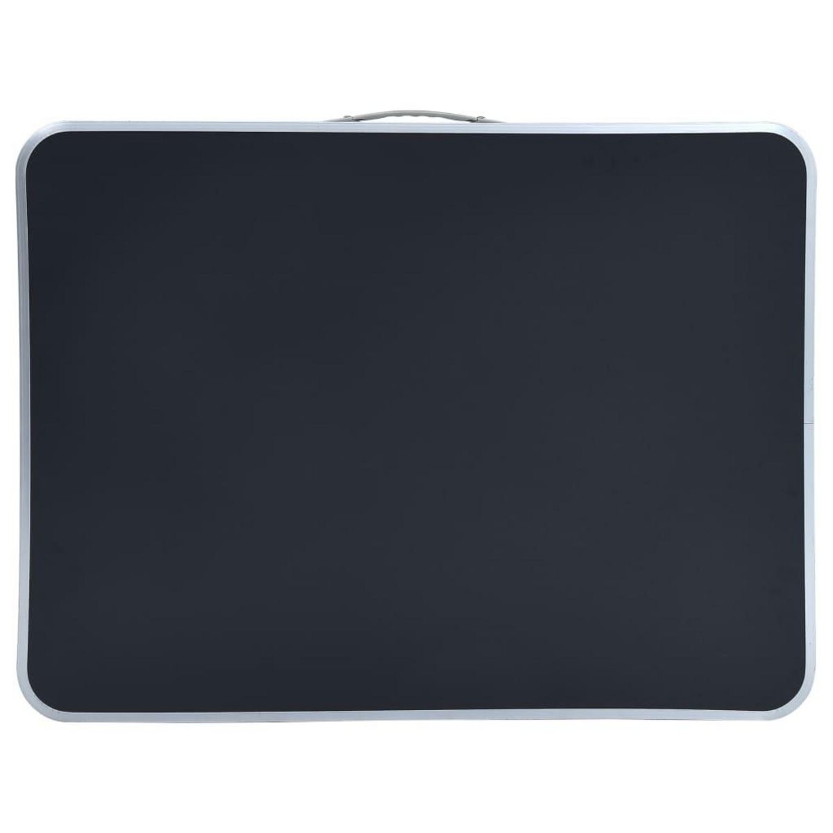 VIDAXL Table pliable de camping avec cadre en metal 80x60 cm Gris