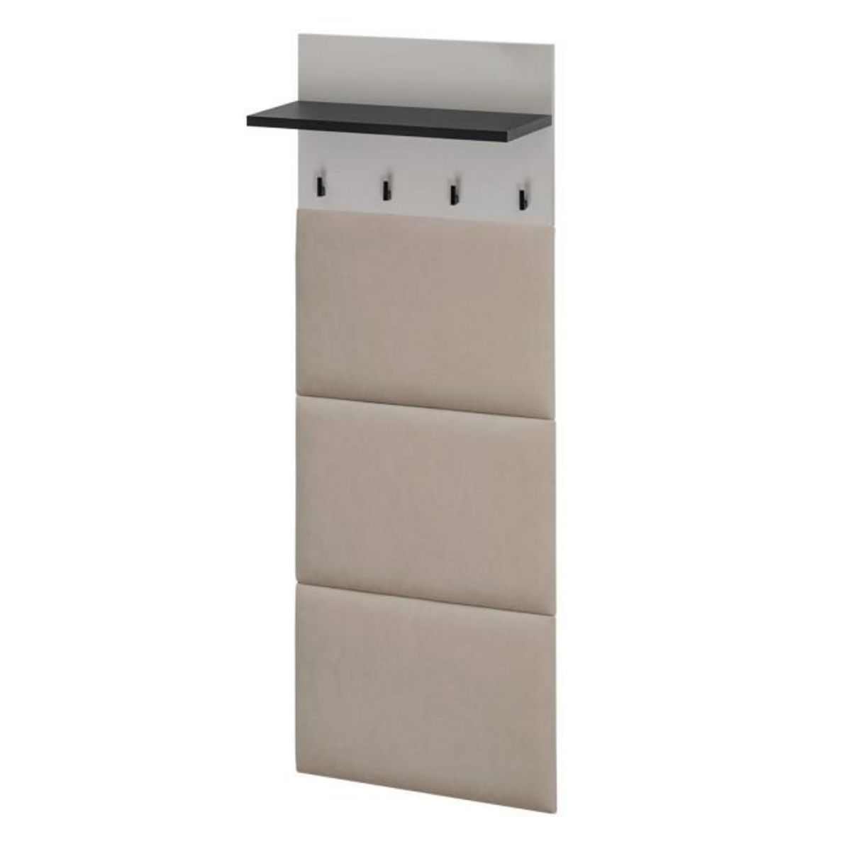 Paris Prix Ensemble Vestiaire Rembourré 3P  Hugo  90cm Gris & Noir