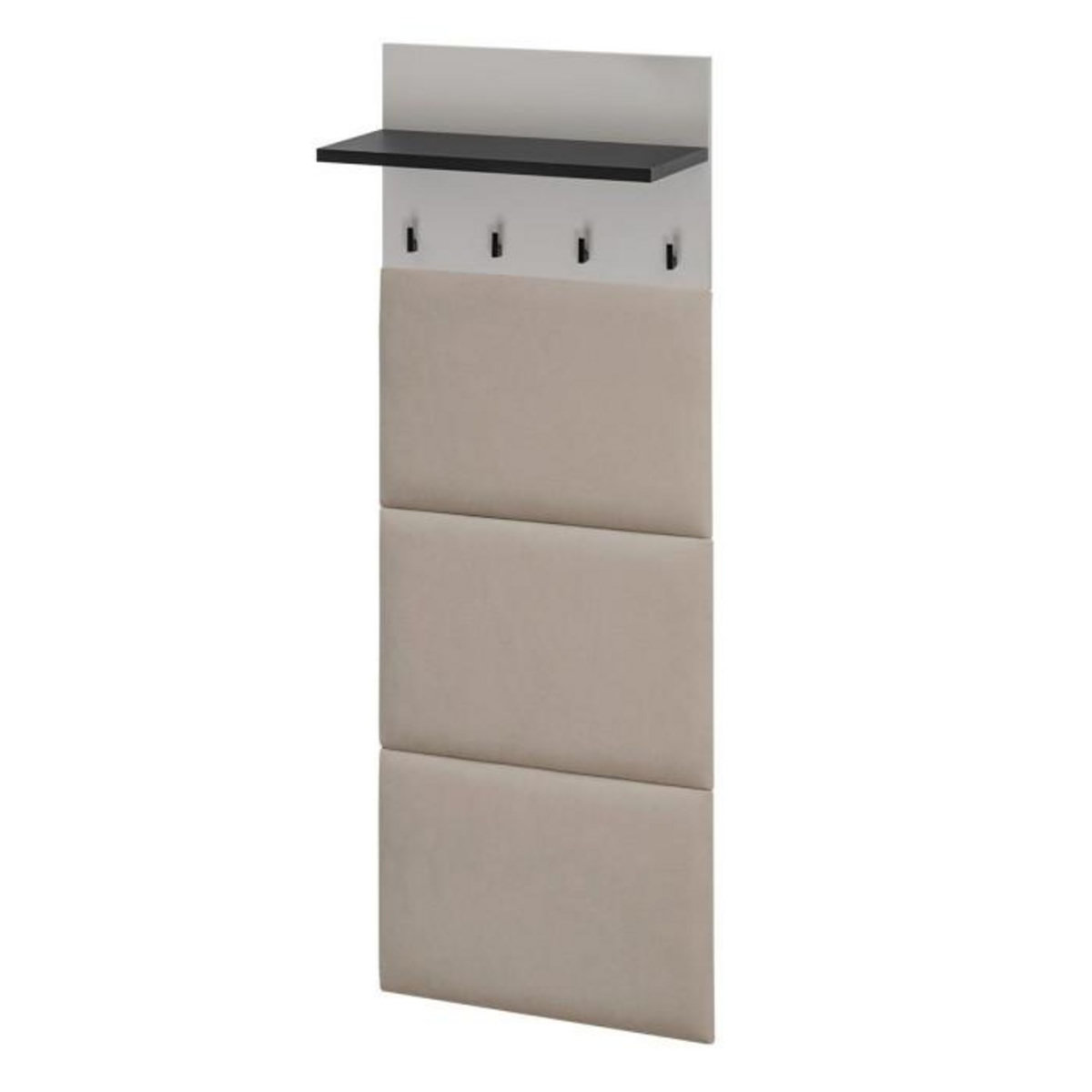 Paris Prix Ensemble Vestiaire Rembourré 3P  Hugo  90cm Gris & Noir