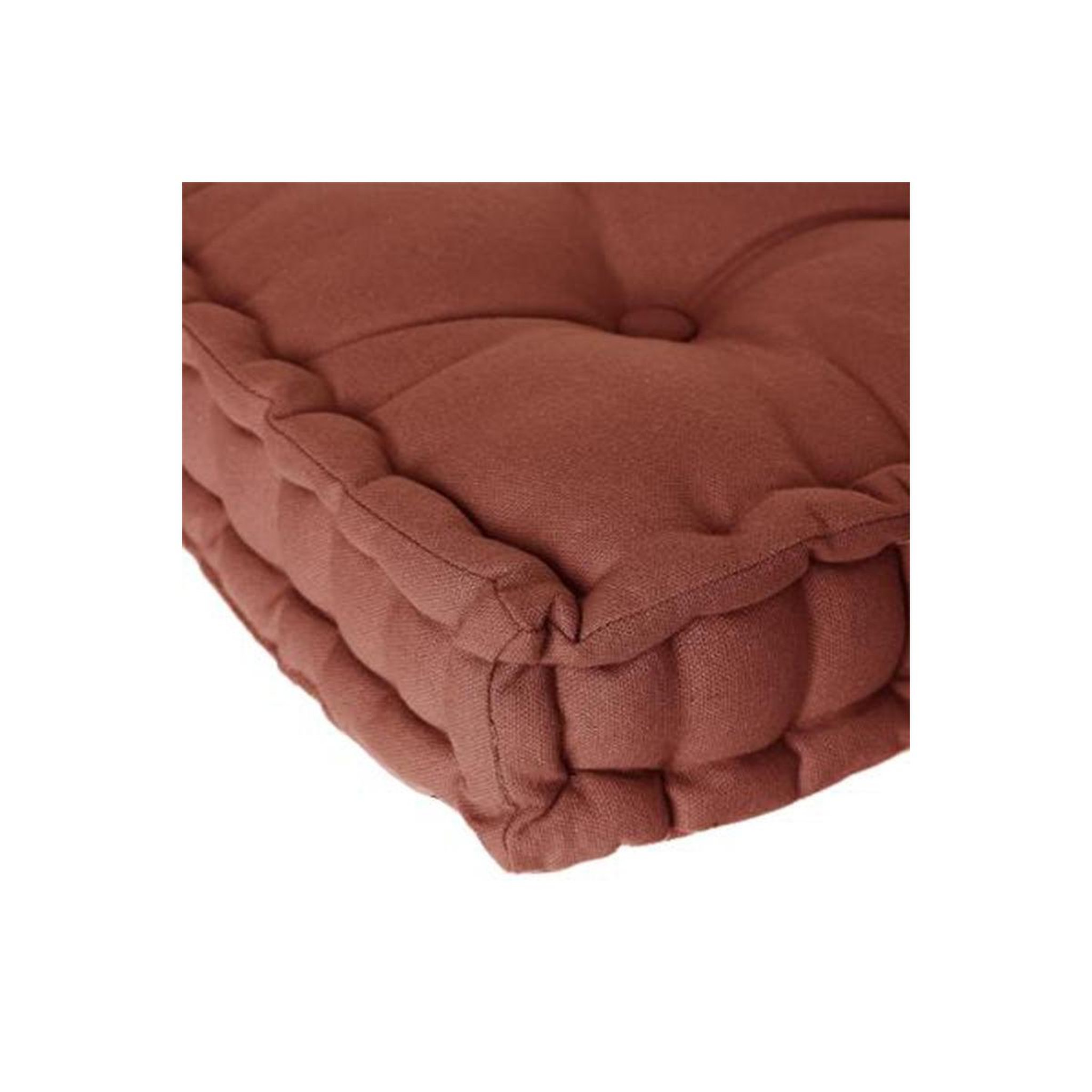 Voir la diapositive 2 : ATMOSPHERA Coussin de sol  dorian  40x40cm terracotta