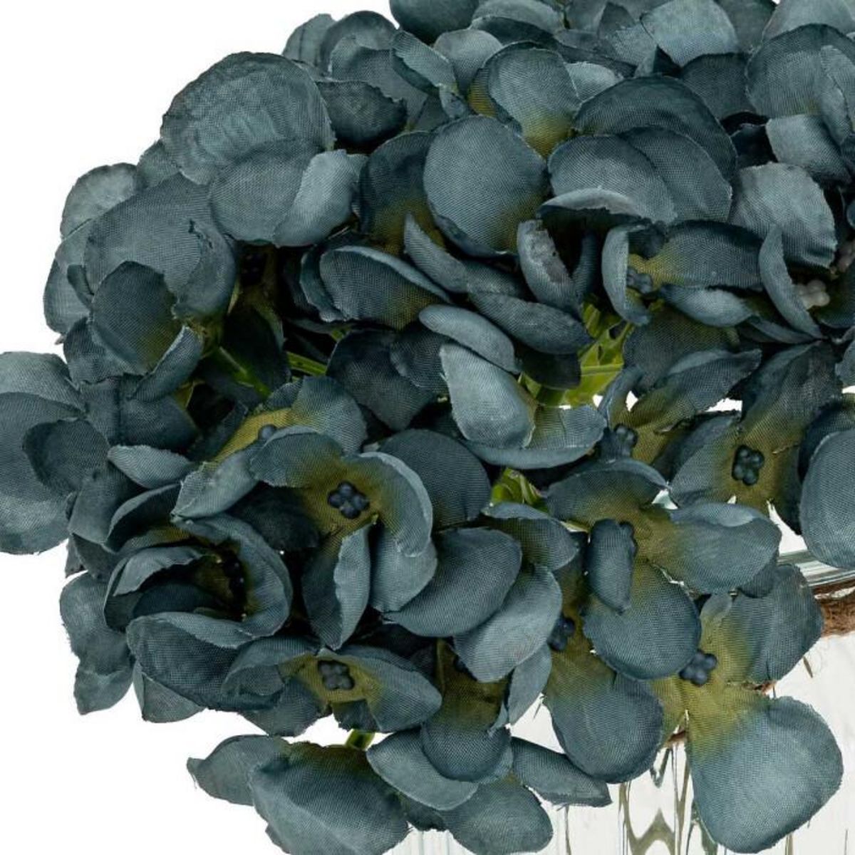 ATMOSPHERA Composition d'Hortensias Artificiels  Dean  24cm Bleu
