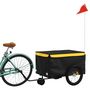 Voir la diapositive 3 : VIDAXL Remorque de vélo noir et jaune 30 kg fer