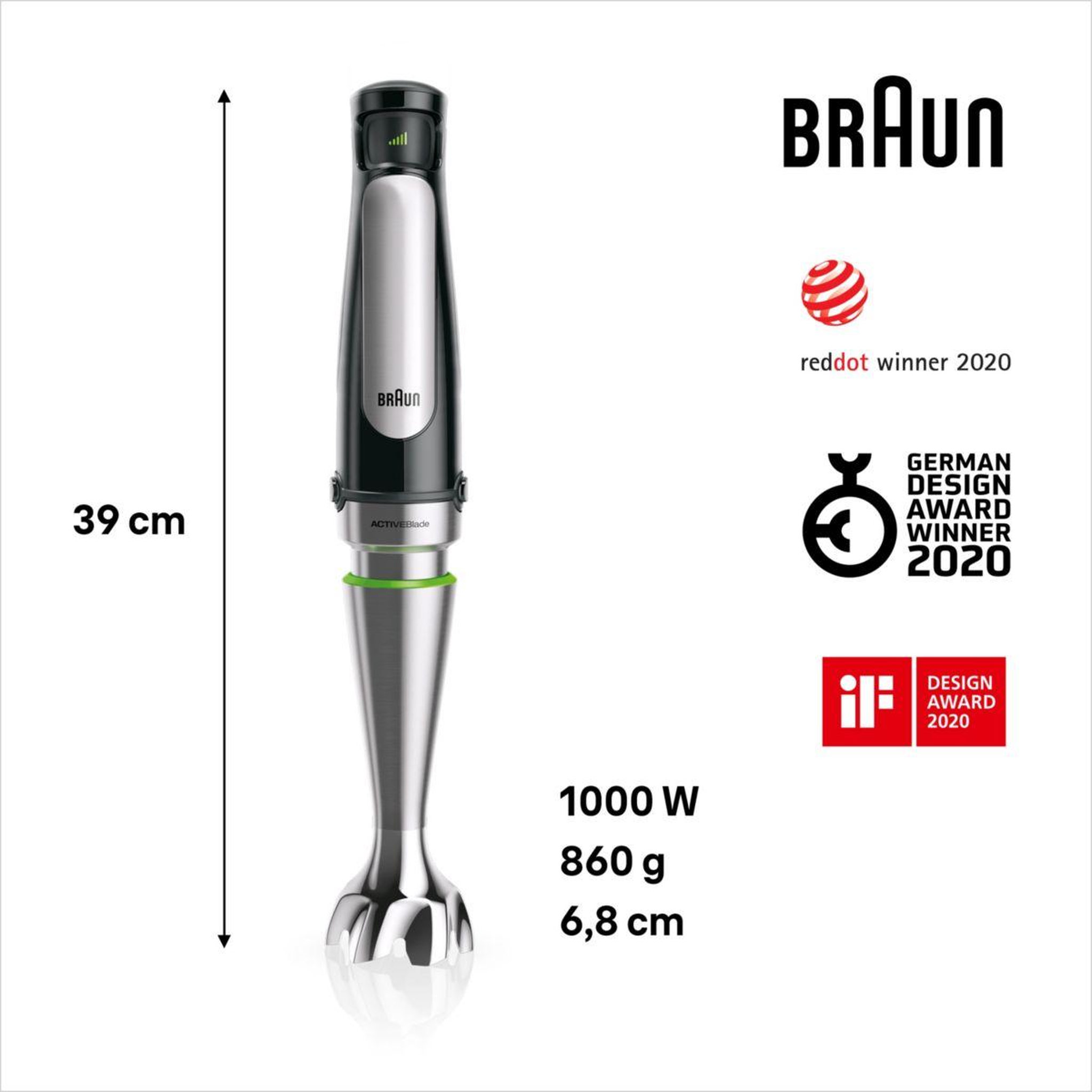 Voir la diapositive 4 : BRAUN Mixeur mq7026x multiquick 7 gris et noir 2 accessoires