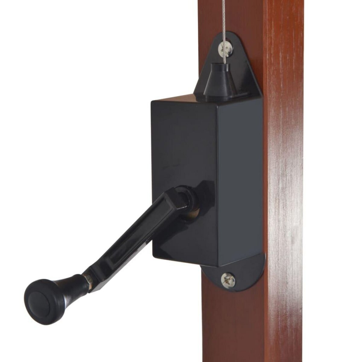 VIDAXL Parasol de jardin en porte-a-faux avec mat en bois taupe