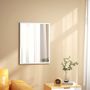 Voir la diapositive 2 : HOMCOM Miroir mural rectangulaire dim. 60L x 80H cm MDF blanc
