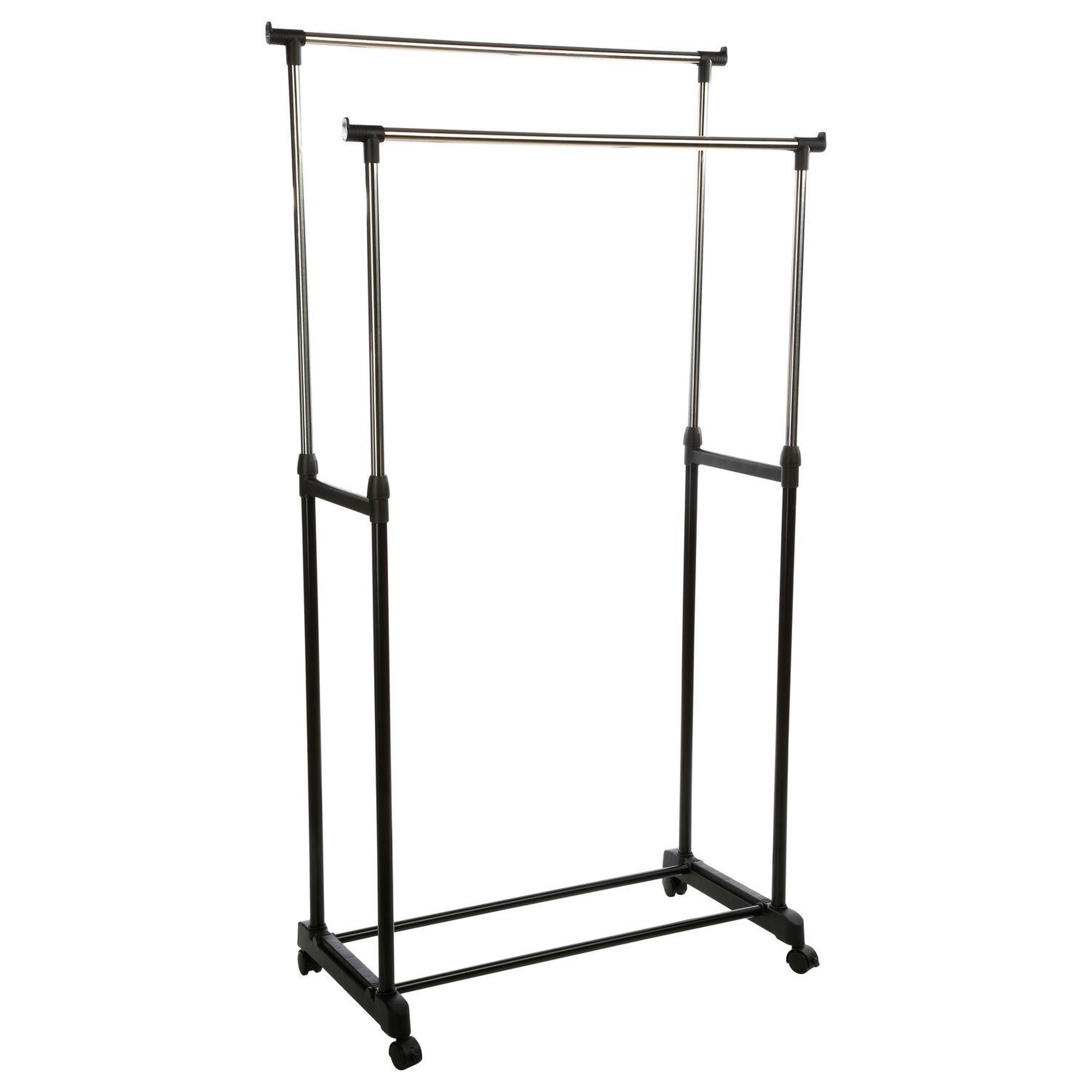 ID SPACE Penderie double portant mobile - 84 x h. 96/170 cm