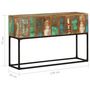 Voir la diapositive 6 : VIDAXL Table console 120x30x75 cm Bois de recuperation massif