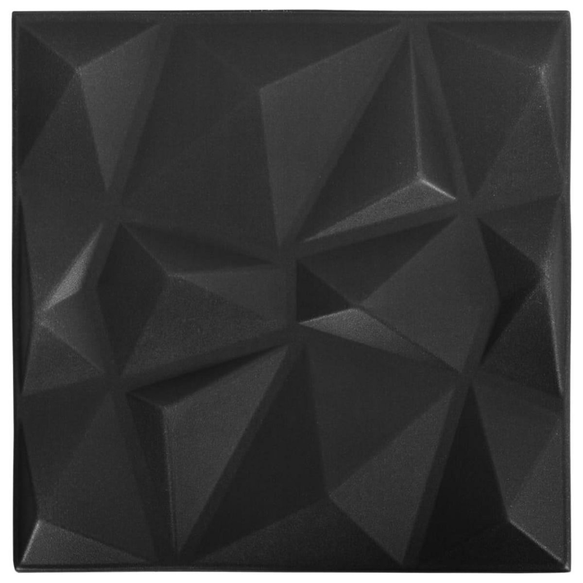 VIDAXL Panneaux muraux 3D 48 pcs 50x50 cm Noir diamant 12 m^2