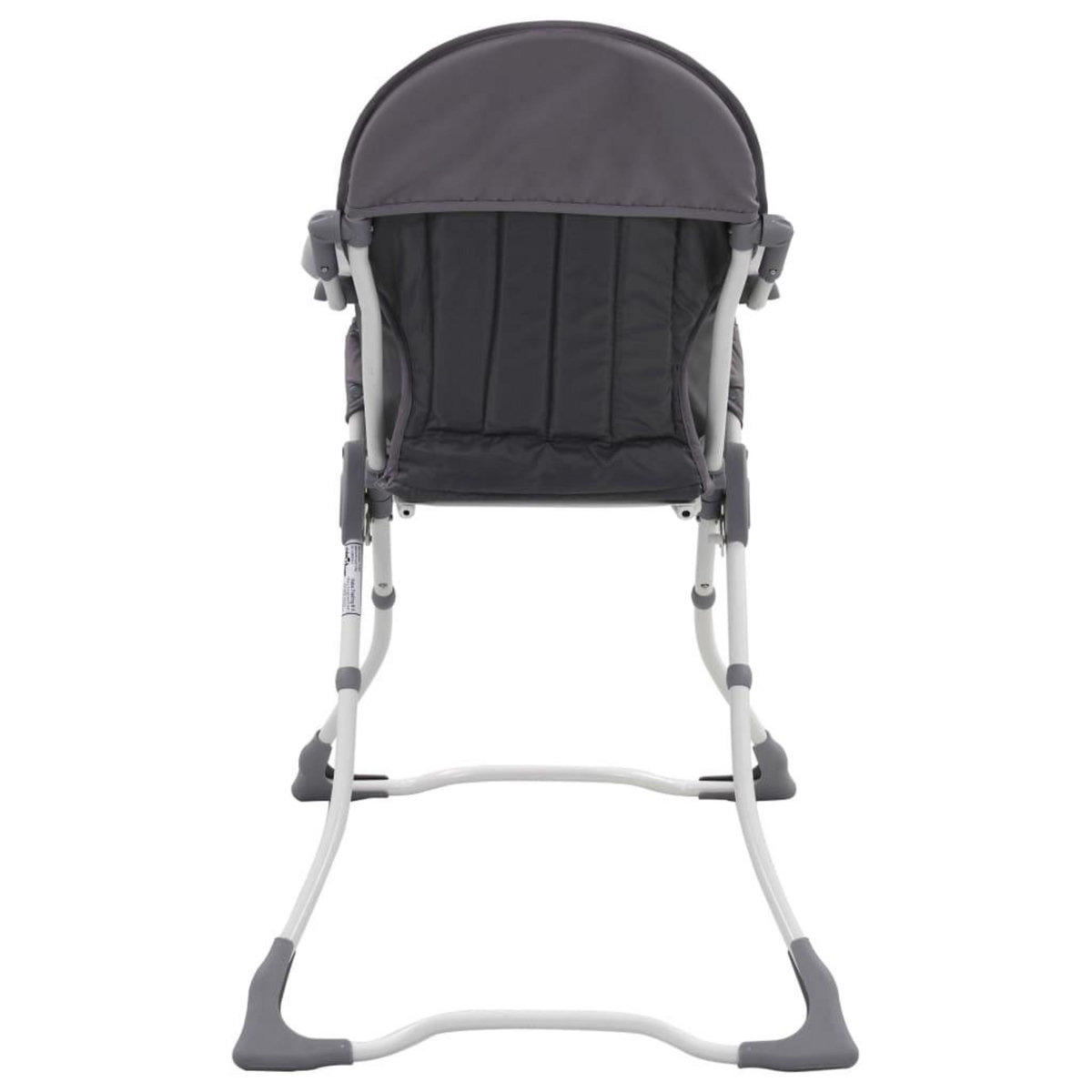 VIDAXL Chaise haute pour bebe Gris et blanc