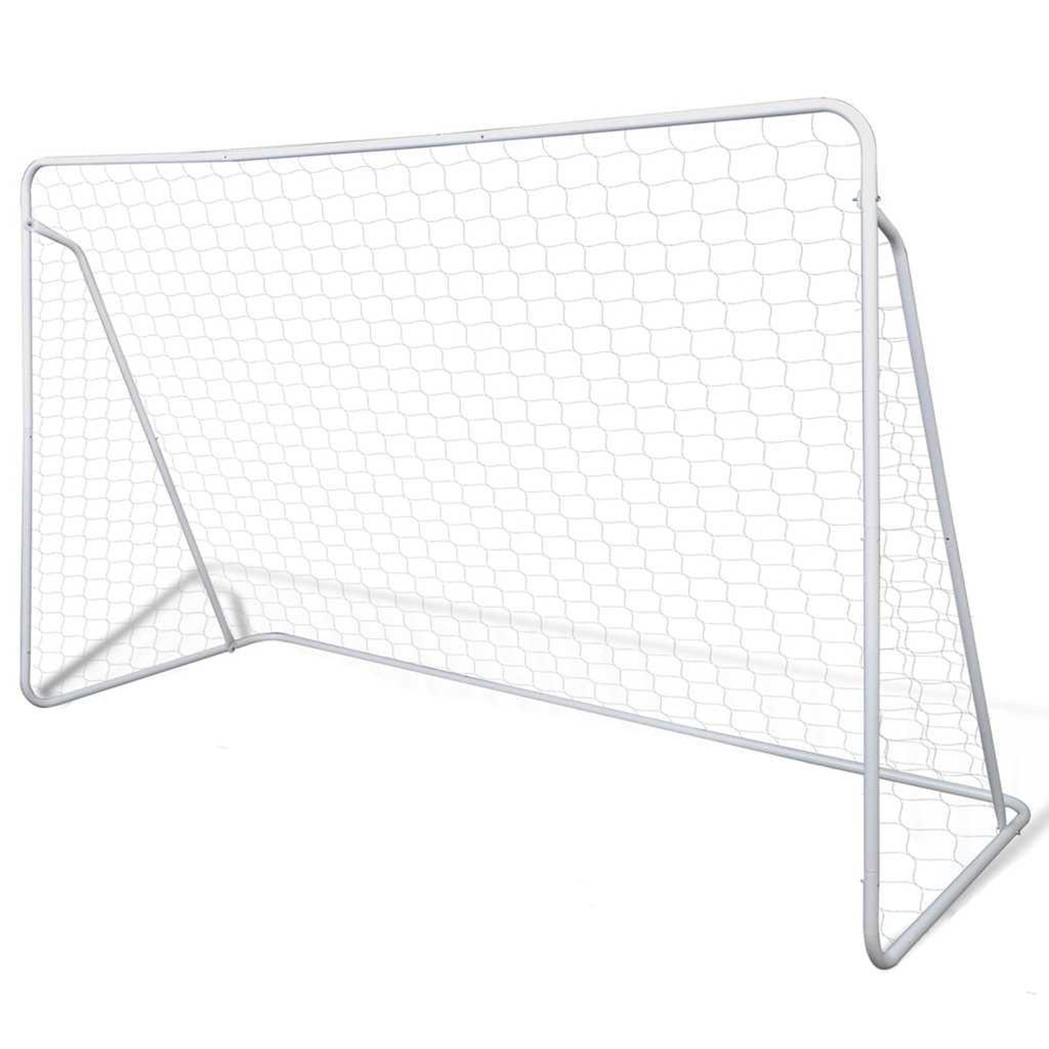 Voir la diapositive 2 : VIDAXL Filets de but de football acier 2 pcs 240x90x150 cm