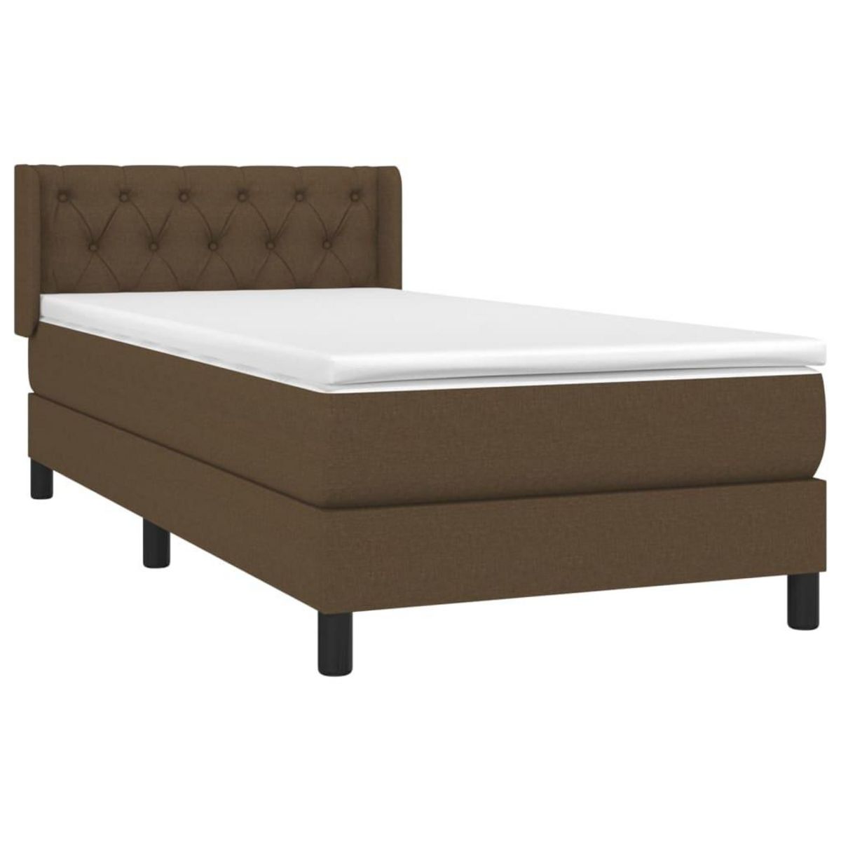 VIDAXL Sommier a lattes de lit avec matelas Marron fonce 80x200 cm