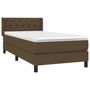 Voir la diapositive 3 : VIDAXL Sommier a lattes de lit avec matelas Marron fonce 80x200 cm