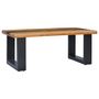 Voir la diapositive 2 : VIDAXL Table basse 100x50x40 cm Bois de teck massif et polyresine