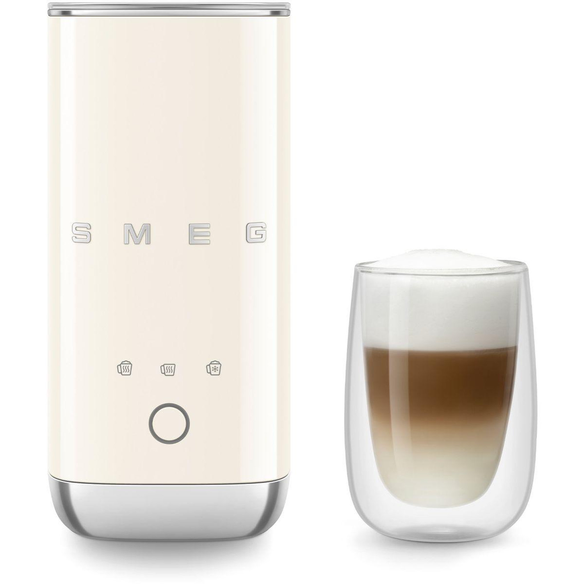 Voir la diapositive 3 : SMEG Mousseur à lait crème années 50 mff02creu