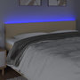 Voir la diapositive 3 : VIDAXL Tete de lit a LED Creme 200x5x78/88 cm Tissu