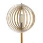 Voir la diapositive 6 : HOMCOM Lampadaire sur Pied Circulaire 40 W Max. Abat-Jour bois naturel clair dim. Ø 38 x 160 cm