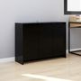 Voir la diapositive 1 : VIDAXL Buffet Noir 102x33x75 cm Bois d'ingenierie