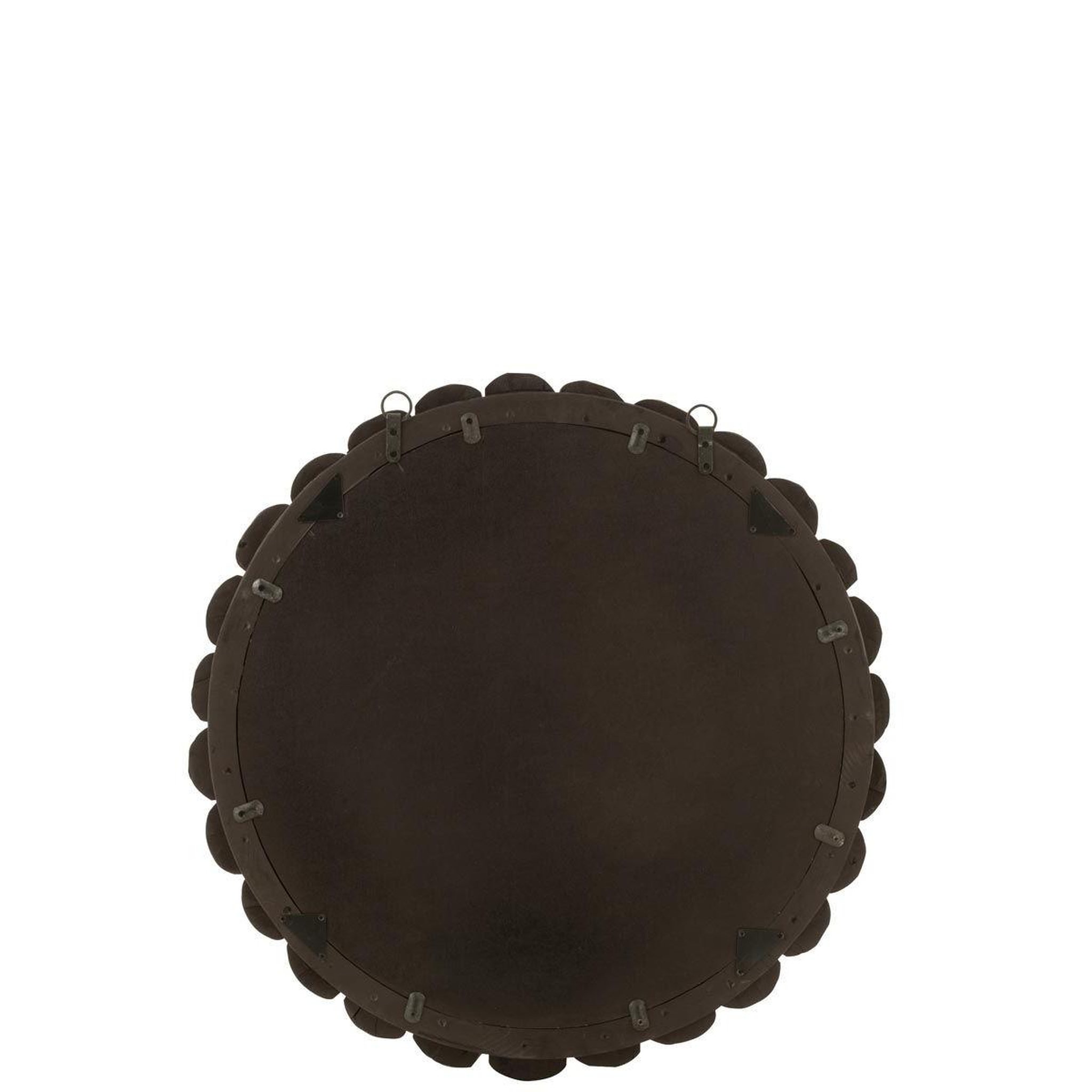 Voir la diapositive 2 : J-LINE Miroir Mural en Bois  Boules  80cm Noir