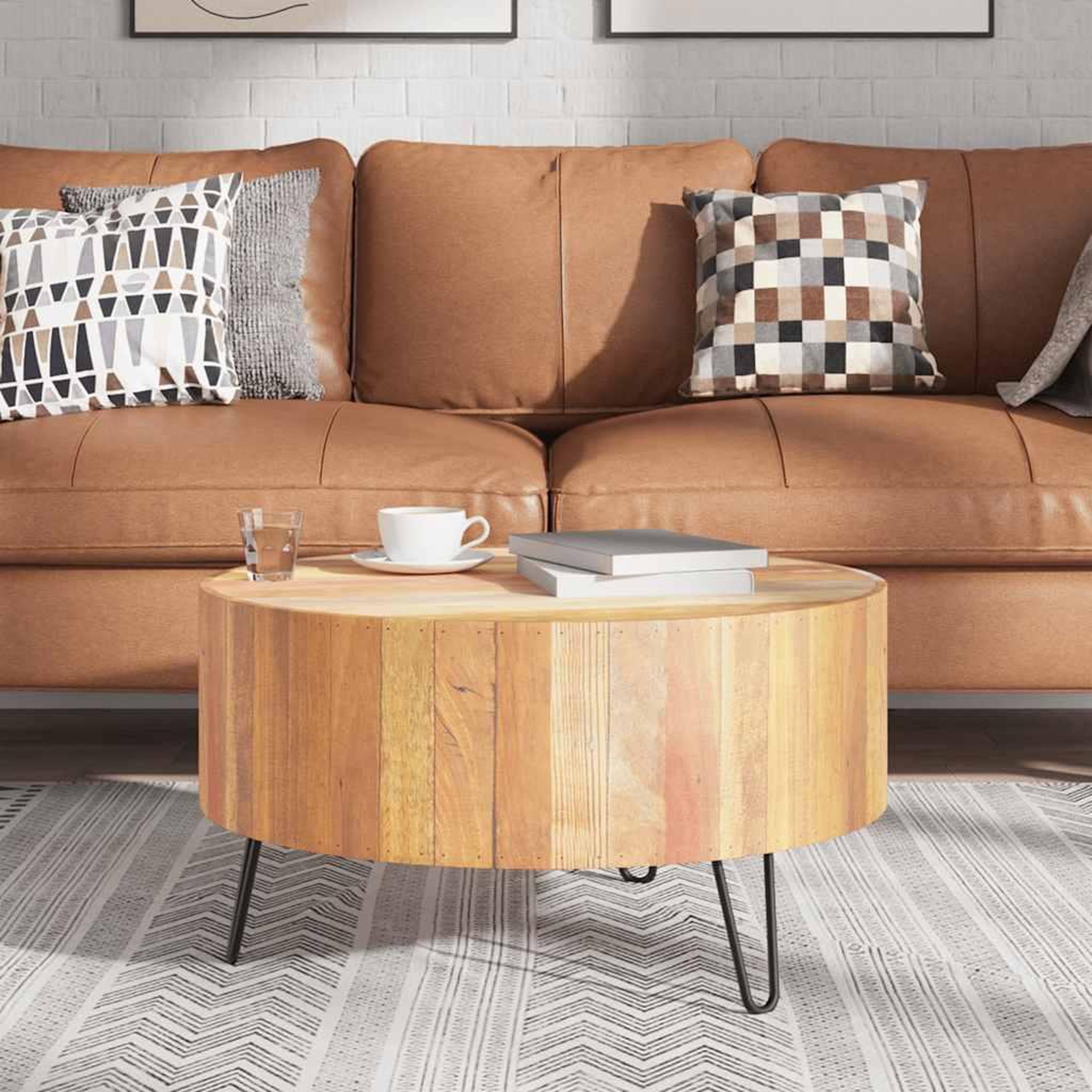 Voir la diapositive 3 : VIDAXL Table basse bois de recuperation massif