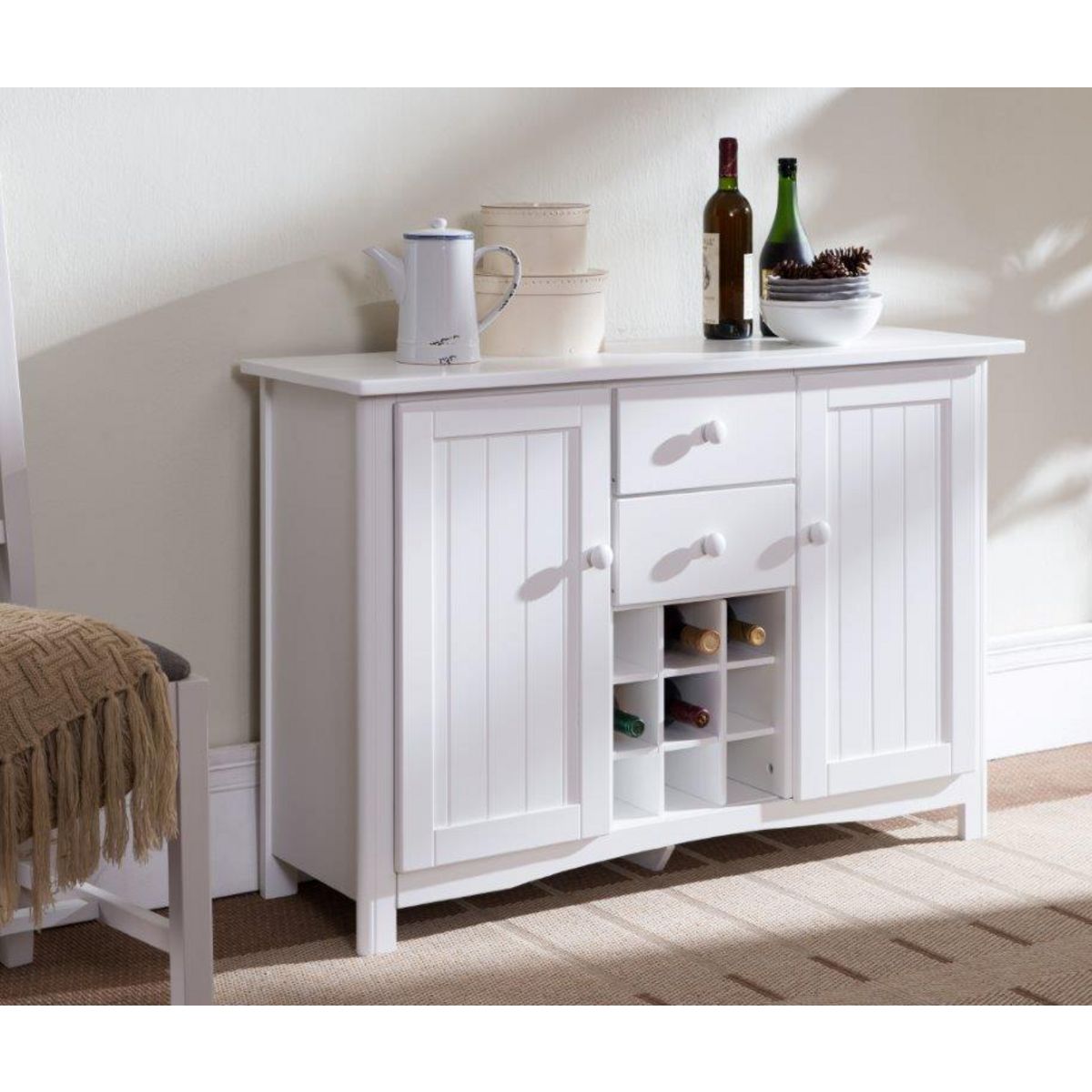 Buffet de cuisine en pin massif avec rangements CUISTOT