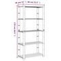 Voir la diapositive 6 : VIDAXL Support de rangement a 5 niveaux gris 80x38x170 cm bois de pin
