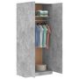 Voir la diapositive 4 : VIDAXL Garde-robe Gris beton 90x52x200 cm Bois d'ingenierie