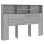 Voir la diapositive 2 : VIDAXL Armoire de tete de lit Sonoma gris 140x19x103,5 cm
