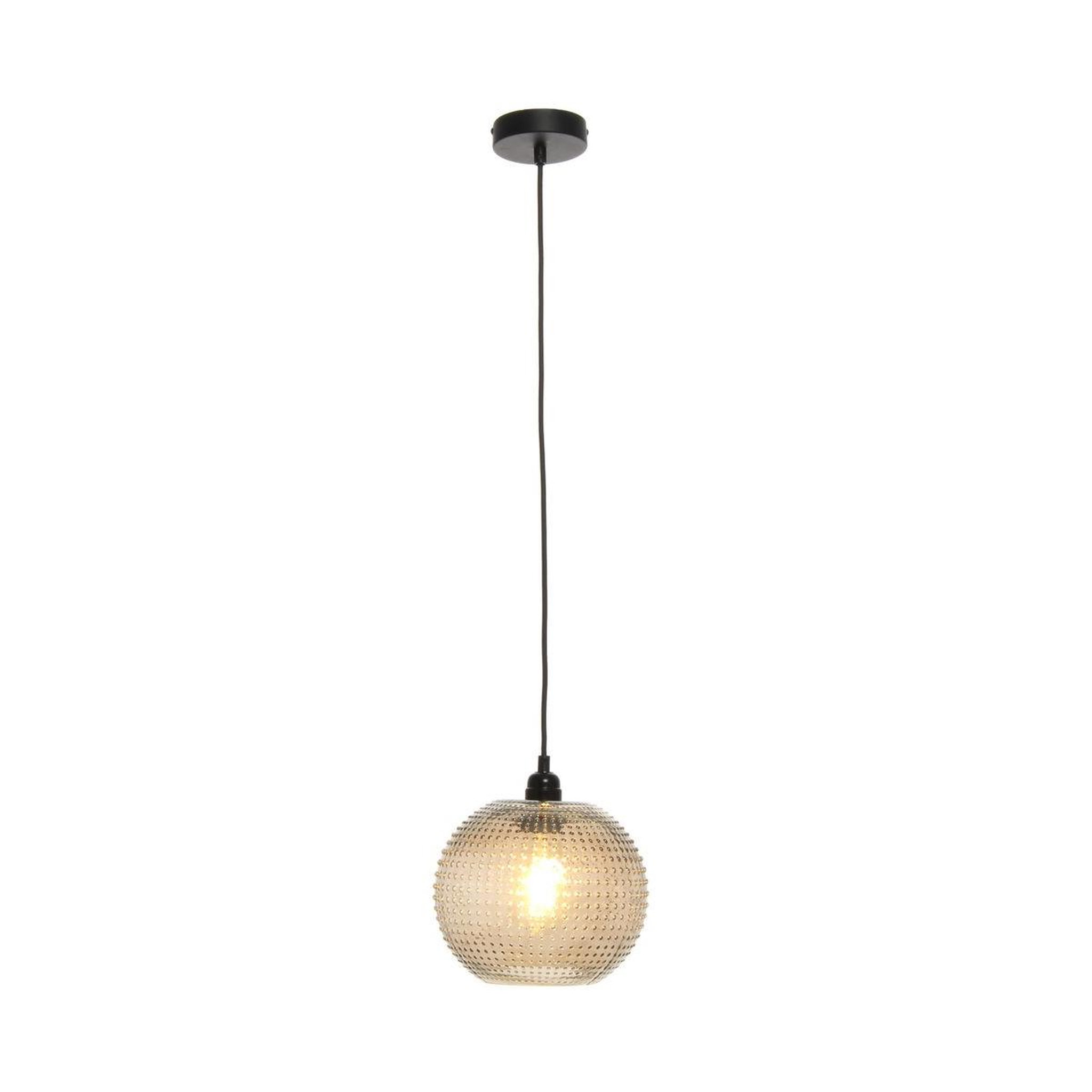 Voir la diapositive 4 : Paris Prix Lampe suspension en verre  saturne  23cm marron