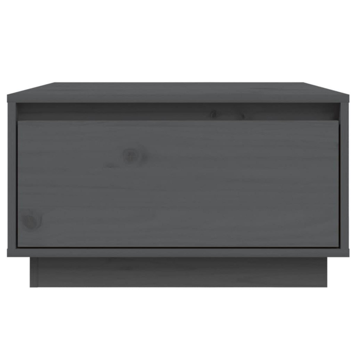 VIDAXL Table basse Gris 55x56x32 cm Bois massif de pin