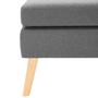 Voir la diapositive 4 : VIDAXL Repose-pied Gris clair Tissu