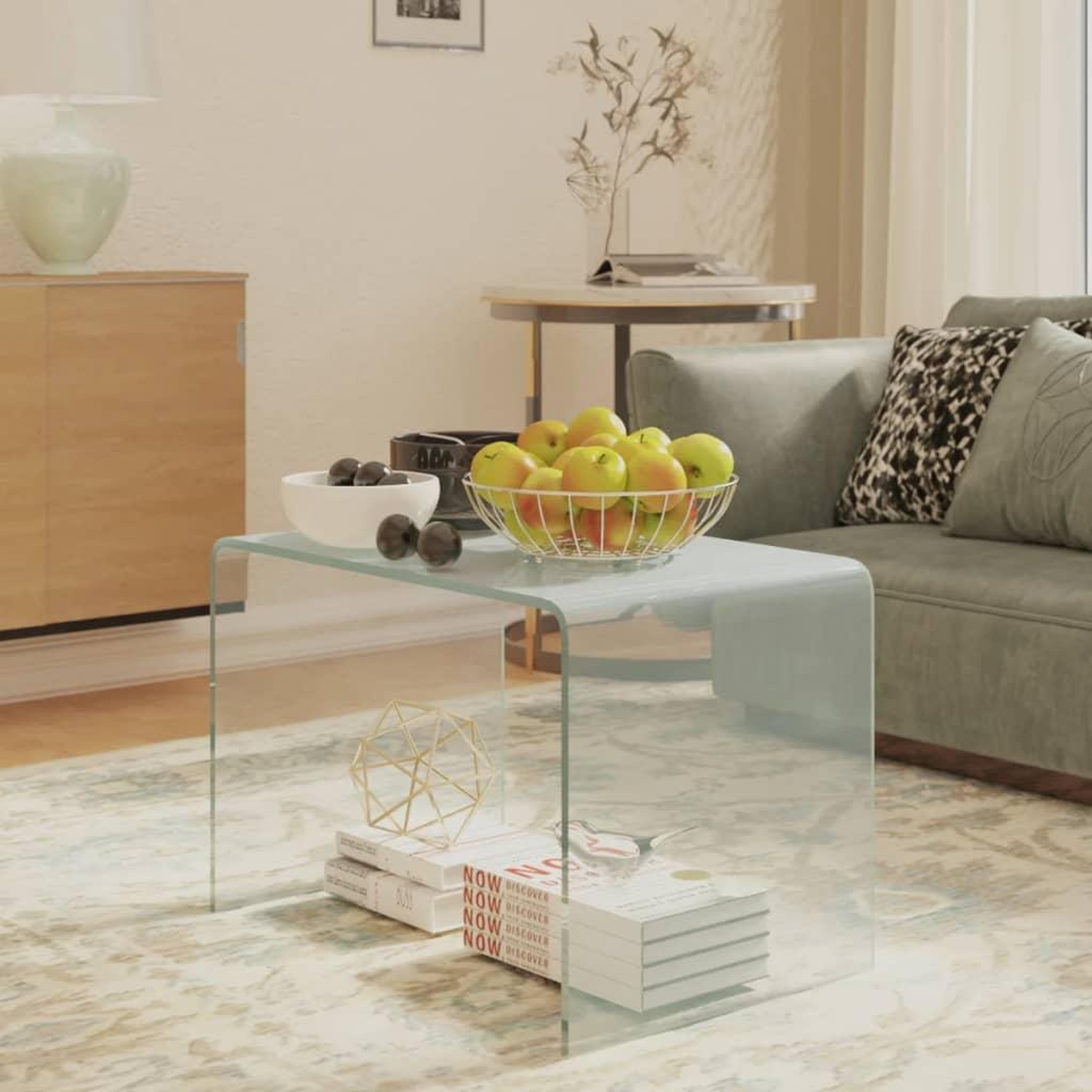 VIDAXL Table d'appoint 40x40x60 cm Verre trempe