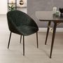 Voir la diapositive 2 : TOILINUX Lot de 2 chaises en tissu chenille SELISO