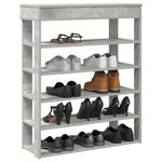 VIDAXL Etagere a chaussures gris beton 80x30x98 cm bois d'ingenierie