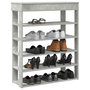 Voir la diapositive 1 : VIDAXL Etagere a chaussures gris beton 80x30x98 cm bois d'ingenierie