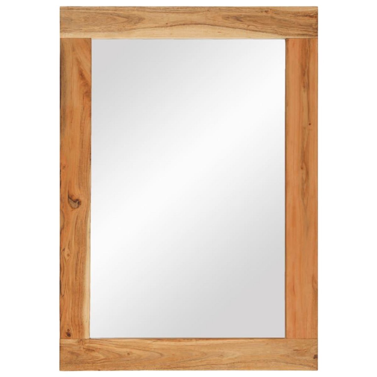 VIDAXL Miroir 70x50 cm bois massif d'acacia et verre