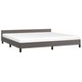 Voir la diapositive 3 : VIDAXL Cadre de lit avec tete de lit sans matelas gris 200x200 cm
