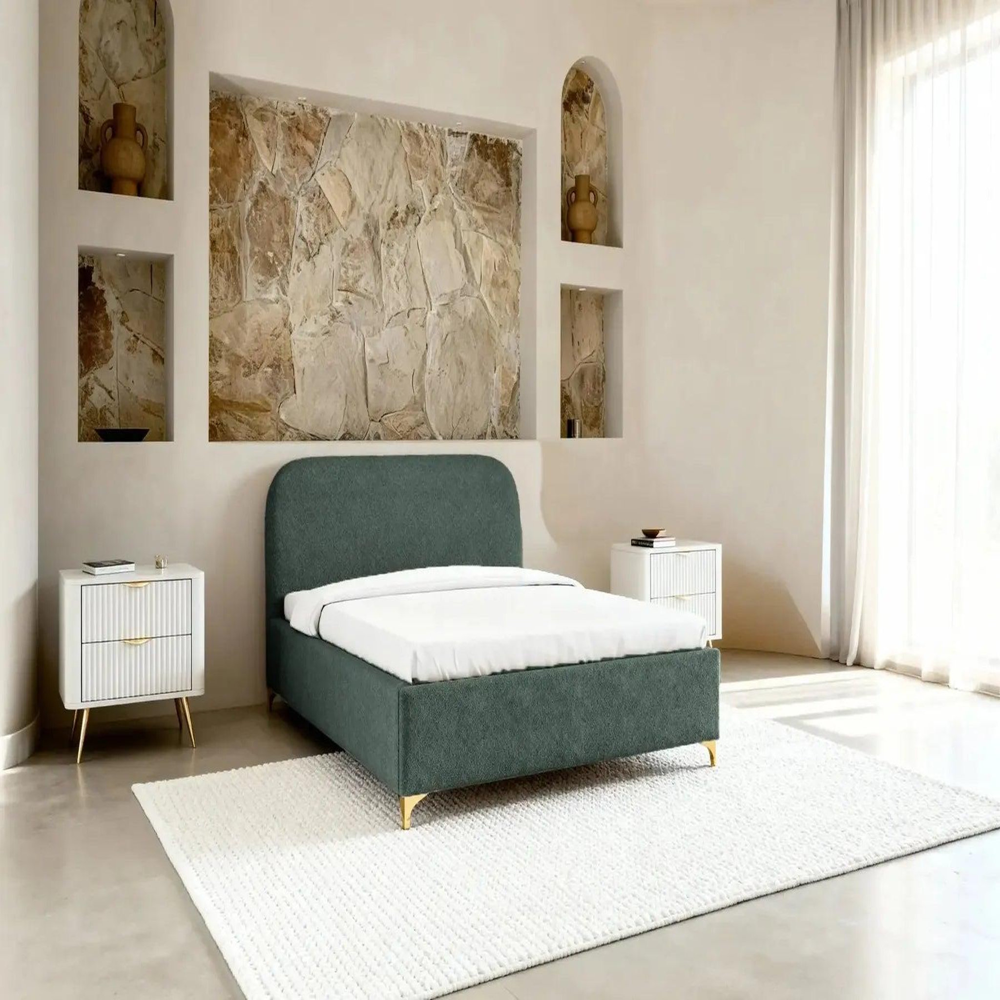 Voir la diapositive 4 : CASANOVA PARIS Charlotte - lit coffre tissu chenille
