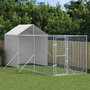 Voir la diapositive 1 : VIDAXL Chenil d'exterieur pour chiens avec toit argente 2x6x2,5 m