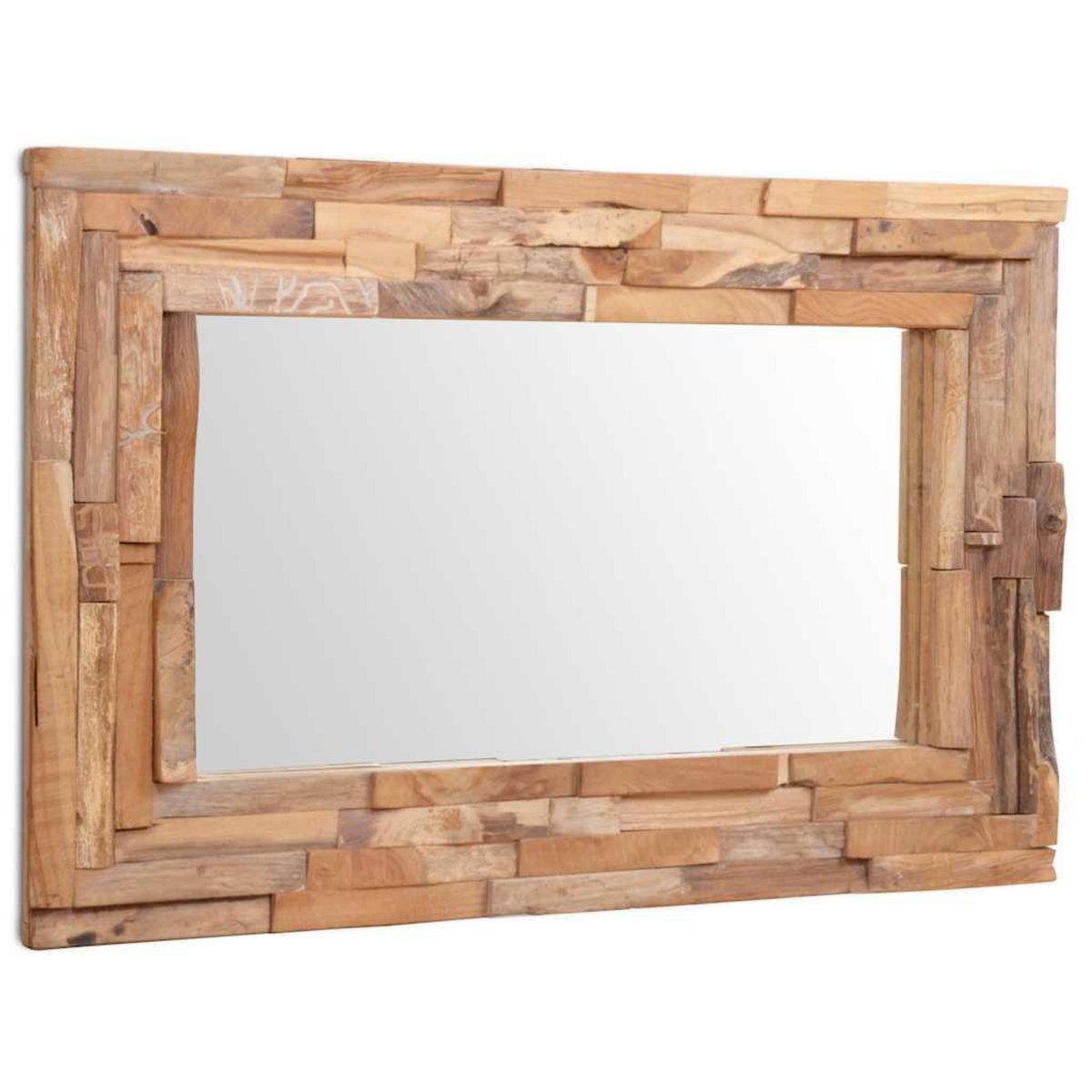 VIDAXL Miroir decoratif Teck 90x60 cm Rectangulaire