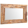 Voir la diapositive 3 : VIDAXL Miroir decoratif Teck 90x60 cm Rectangulaire