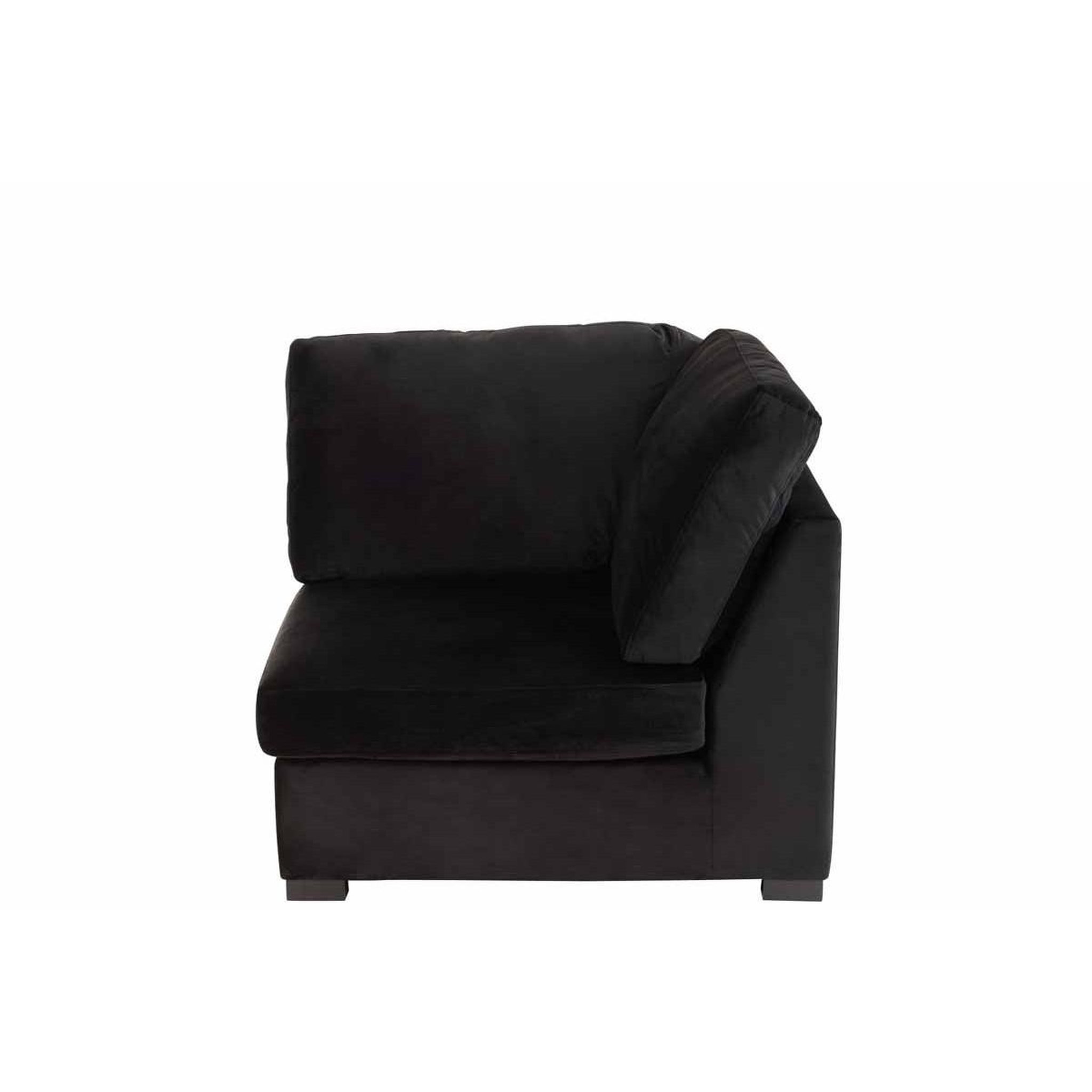 Voir la diapositive 5 : J-LINE Fauteuil design en velours  abosa  108cm noir
