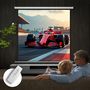 Voir la diapositive 2 : HOMCOM Écran de projection motorisé home-cinéma format 1:1 120 pouces 4K HD avec télécommande blanc noir