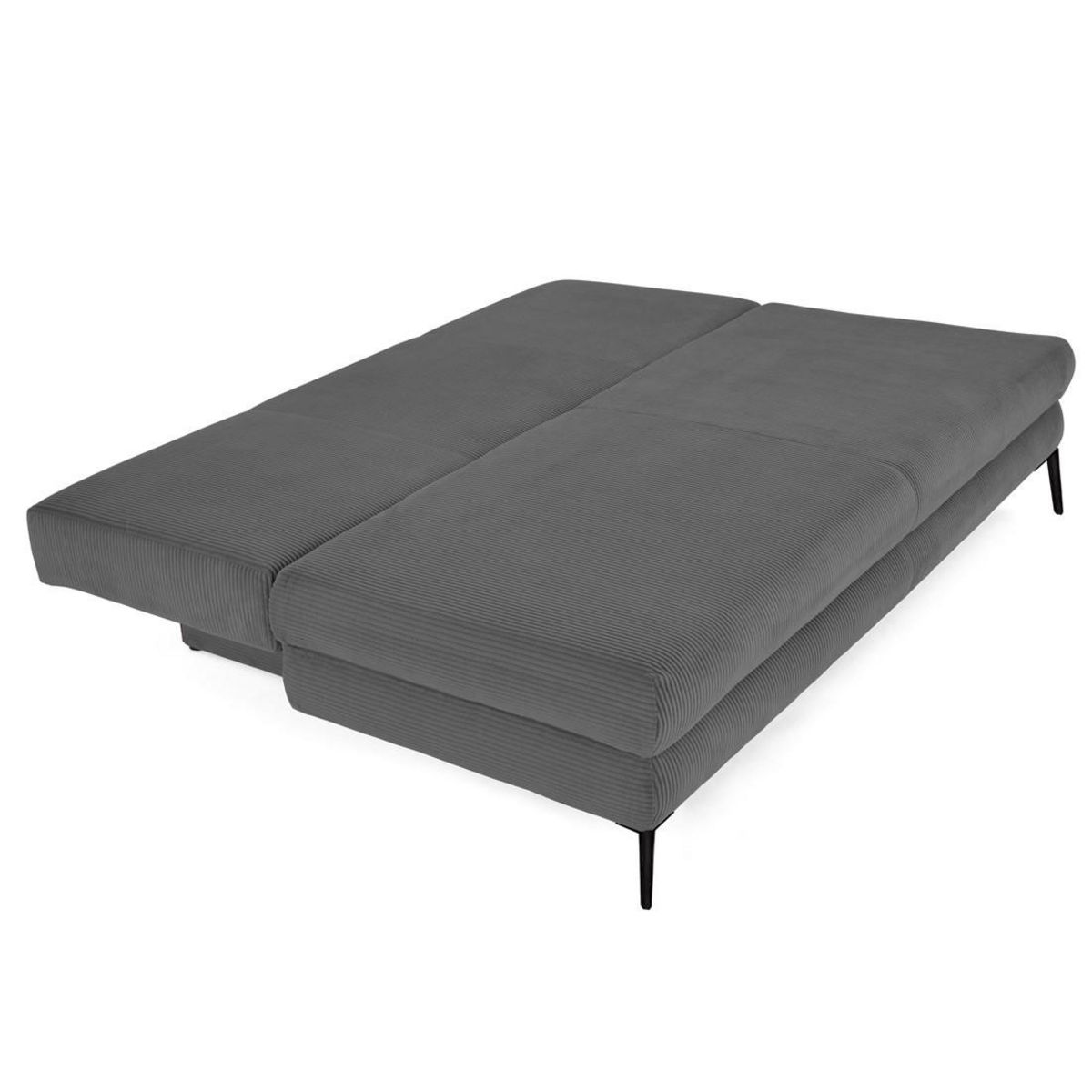 BEST MOBILIER Elton - canapé 3 places convertible avec coffre en velours côtelé