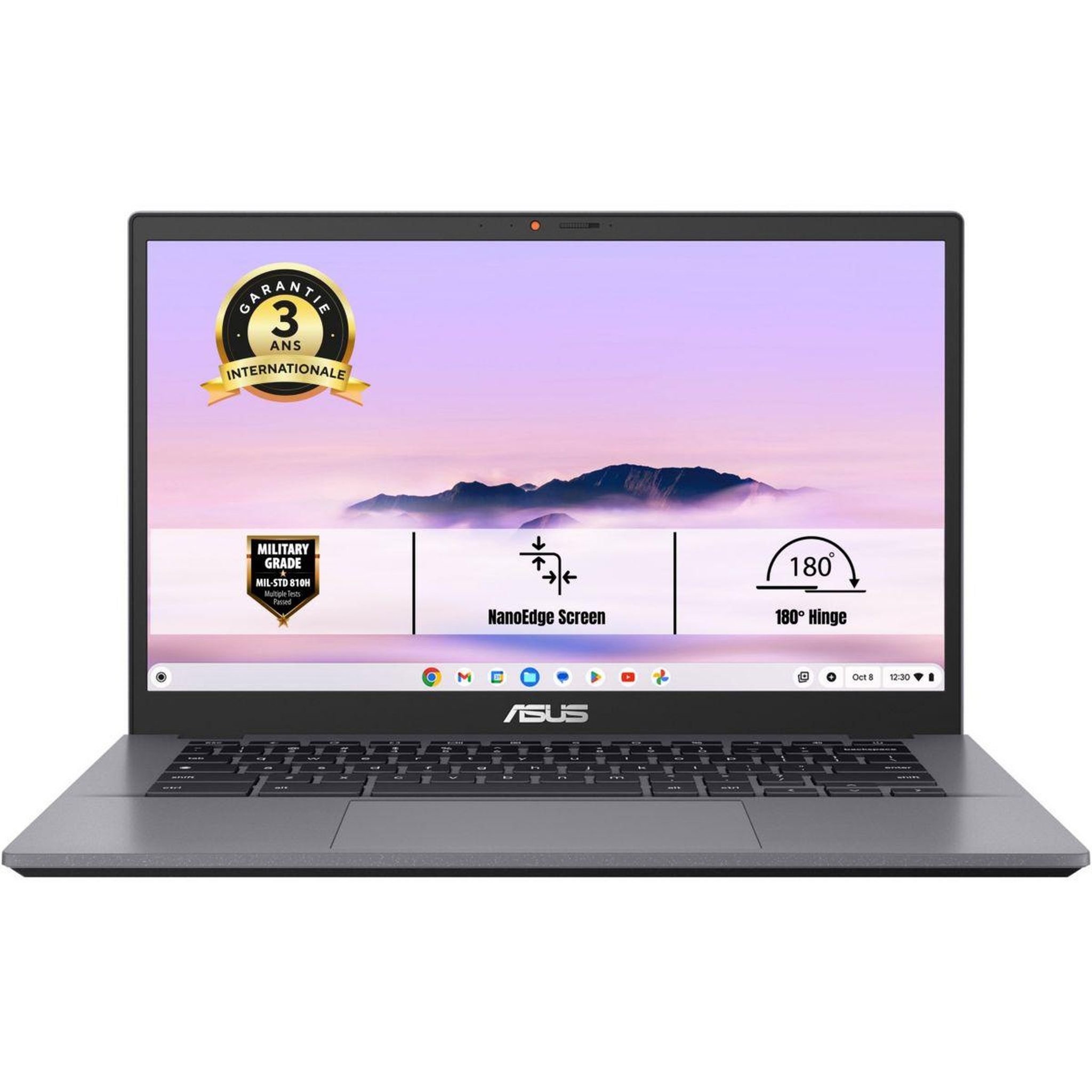 Voir la diapositive 2 : ASUS Chromebook cx3402cva-mw1284 14  tactile intel core i3 100u 8 go ram lpddr5x ssd 128 go sacoche incluse