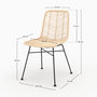 Voir la diapositive 4 : Rendez vous déco Lot de 2 chaises en rotin naturel et pieds en métal noir-Tamara