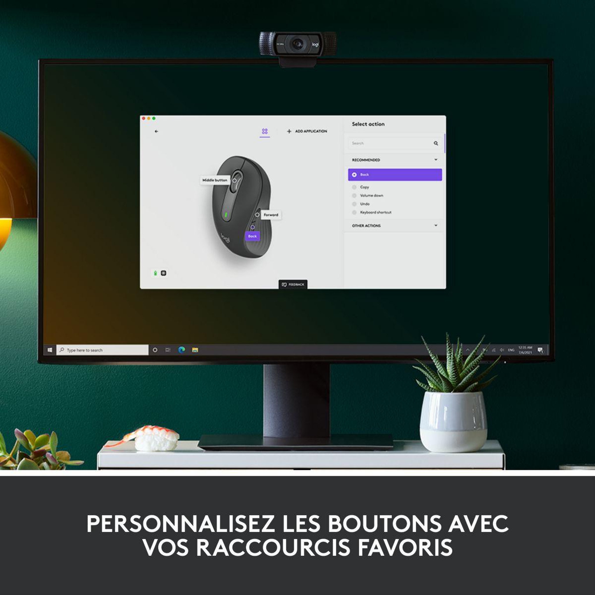 Voir la diapositive 4 : Logitech Souris sans fil Signature M650 L Left Graphite