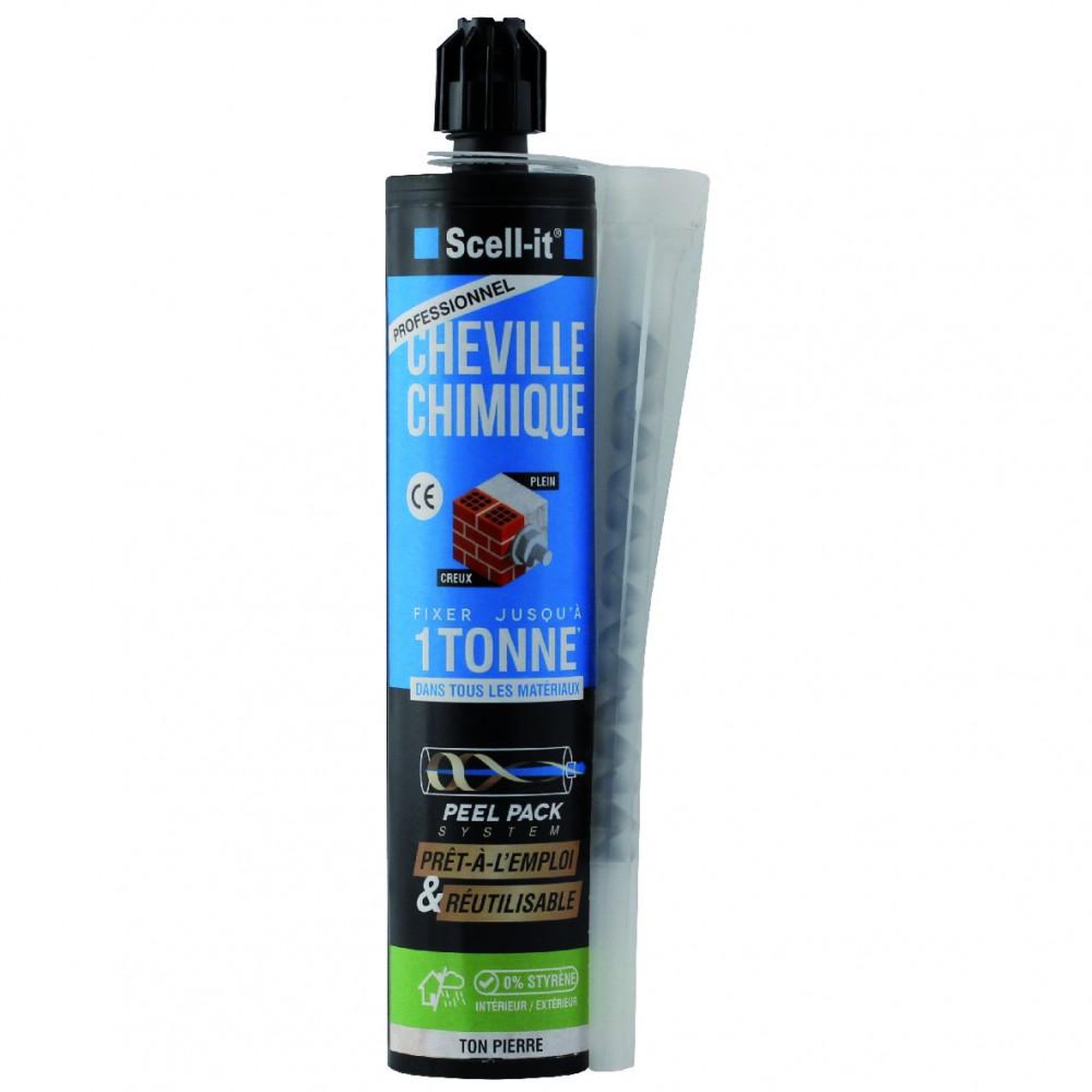 SCELL-IT Cartouche de scellement chimique 280 ml avec accessoires SCELL IT