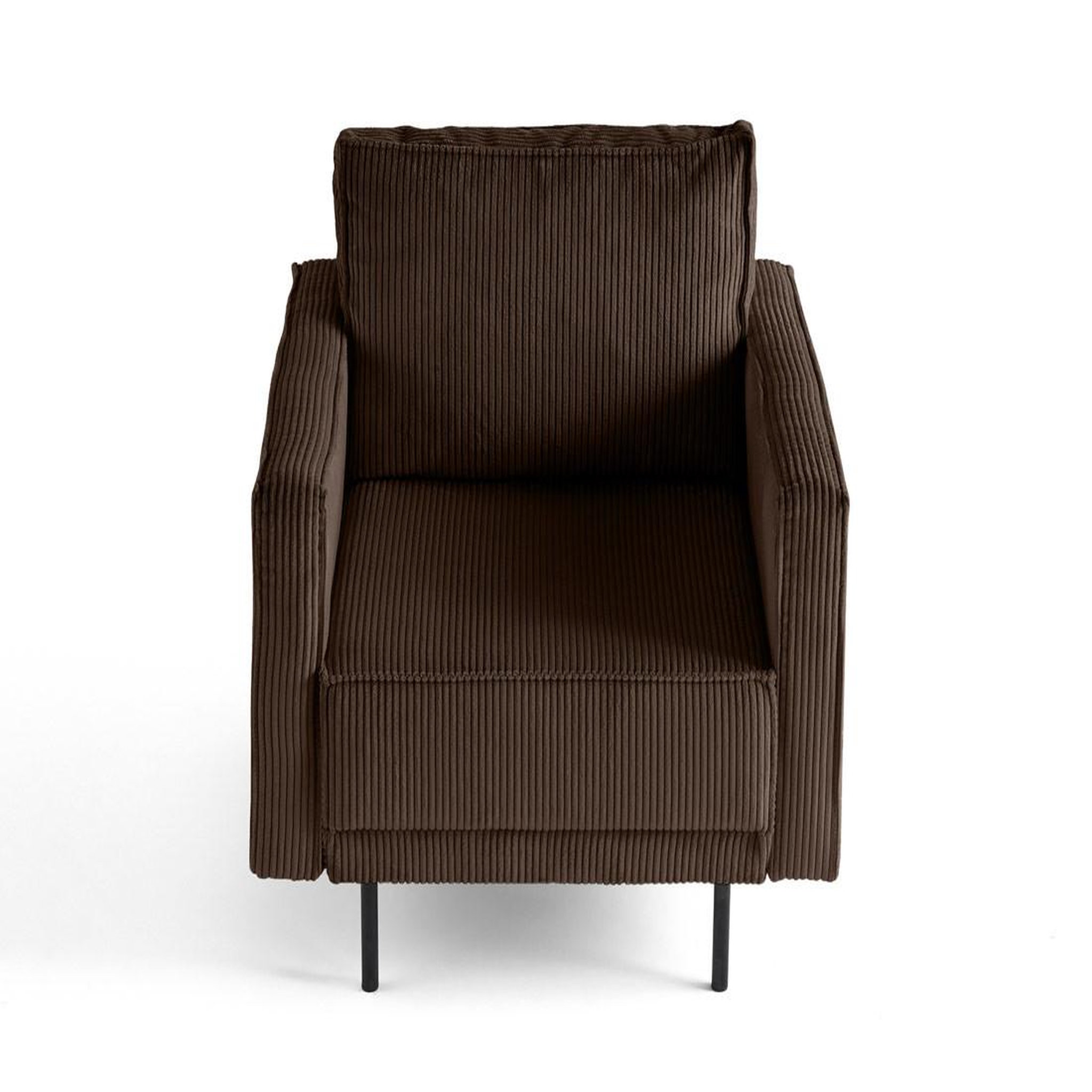 Voir la diapositive 1 : LISA DESIGN Charlie - fauteuil - pieds hauts - en velours côtelé