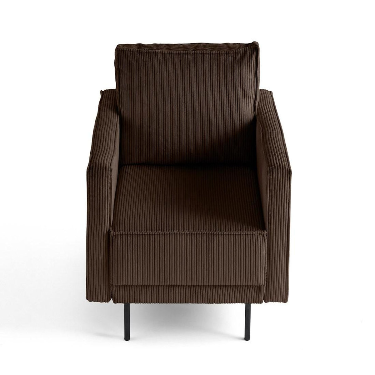 LISA DESIGN Charlie - fauteuil - pieds hauts - en velours côtelé